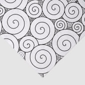 Zachte Geometrische zwarte en witte spiraaltjes Tissuepapier (Detail)