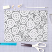 Zachte Geometrische zwarte en witte spiraaltjes Tissuepapier (Craft)