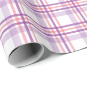Zachte geruite patroon van rood paars violet cadeaupapier (Rol Hoek)