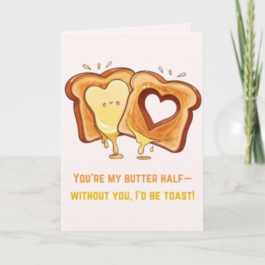 Zachte gesmolten gebakken boterkaas Valentijnskaar Kaart (Voorkant)