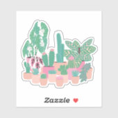 Zachte Gestikte Kamerplanten Sticker (Vel)