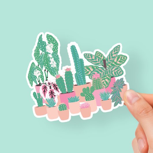 Zachte Gestikte Kamerplanten Sticker