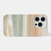 Zachte Getijdenhorizon – Abstracte Kustpastel iPhone Hoesje (Achterkant horizontaal)