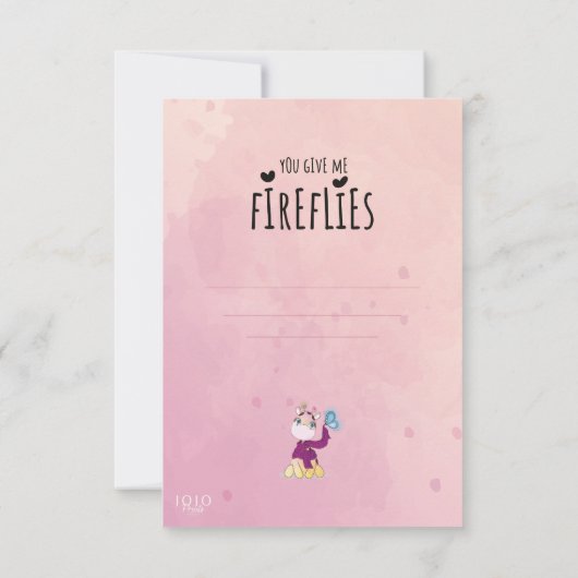 Zachte Giraffe Aquarel Kaart (Achterkant)