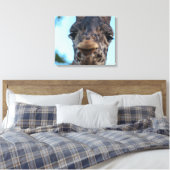 Zachte Giraffe Canvas Afdruk (Insitu (Slaapkamer))