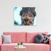 Zachte Giraffe Canvas Afdruk (Insitu (Woonkamer))