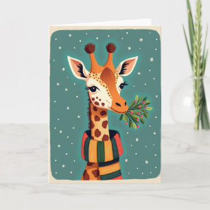 Zachte Giraffe Kerstkaart Kaart