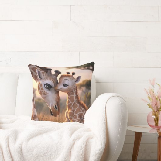 Zachte Giraffe Liefde: Baby kust Moeder Kussen (Bank)