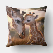 Zachte Giraffe Liefde: Baby kust Moeder Kussen (Achterkant)