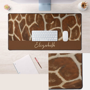 Zachte Giraffe Vacht Patroon Bureaumat met Aangepa