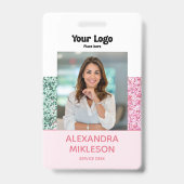 Zachte Glamour Roze Branding Badge (Voorzijde)