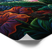 Zachte glanzende verjaardagsbloemenboeket vredesle poster (Hoek)