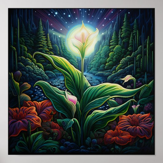 Zachte glanzende verjaardagsbloemenboeket vredesle poster (Voorkant)