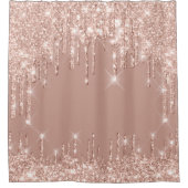 Zachte glitter druppelt roze roze roze poeder douchegordijn (Voorkant)