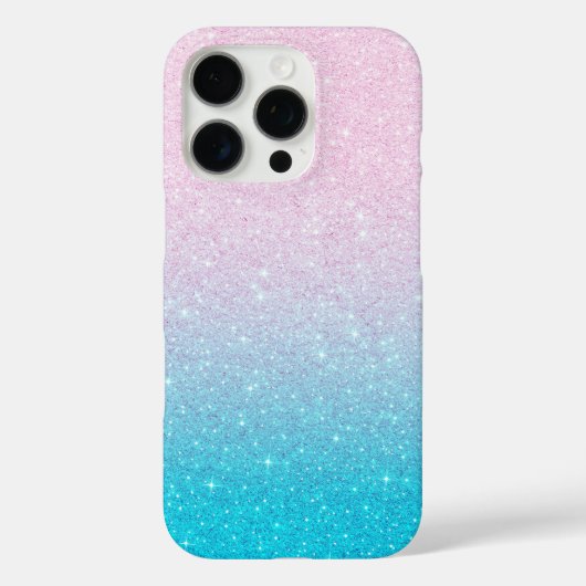 Zachte Glitter Ombre Case-Mate iPhone Case (Achterkant)