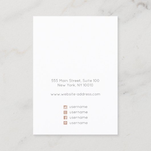 Zachte Glitter-Waterverf Verdien weergavehouder Visitekaartje (Achterkant)