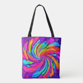 Zachte gloed: Cartoon Rainbow Tote Bag (Achterkant)