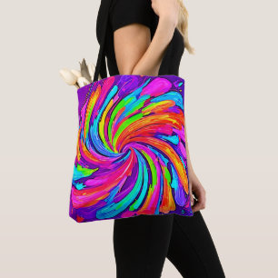 Zachte gloed: Cartoon Rainbow Tote Bag