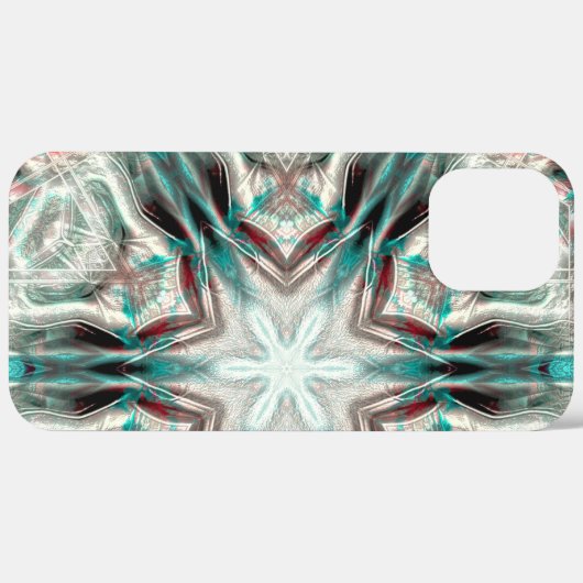 Zachte gloed op blauwe zandtextuur, kaleidoscoopst Case-Mate iPhone case (Achterkant (horizontaal))