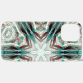 Zachte gloed op blauwe zandtextuur, kaleidoscoopst Case-Mate iPhone case (Achterkant / Rechts)