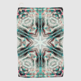 Zachte gloed op blauwe zandtextuur, kaleidoscoopst golfhanddoek