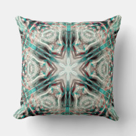 Zachte gloed op blauwe zandtextuur, kaleidoscoopst kussen