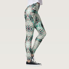Zachte gloed op blauwe zandtextuur, kaleidoscoopst leggings