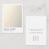 Zachte Gold-gradiëntweergave van Ketting Visitekaartje (Voorkant / Achterkant)