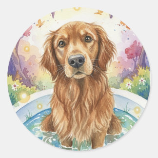 Zachte Golden Retriever Sticker