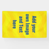 Zachte golven geel en uw ideeën spandoek (Horizontaal)