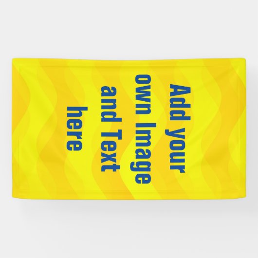 Zachte golven geel en uw ideeën spandoek (Horizontaal)