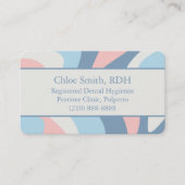 Zachte golven roze blauwe, Abstracte lijnen die st Visitekaartje (Voorkant)