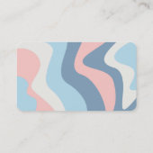 Zachte golven roze blauwe, Abstracte lijnen die st Visitekaartje (Achterkant)