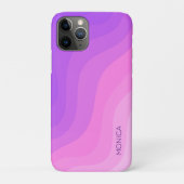 Zachte golven roze paarse meisjesnaam minimaal Case-Mate iPhone case (Achterkant)