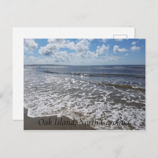 Zachte golven van het Briefkaart van het eiland Oa (Voorkant / Achterkant)