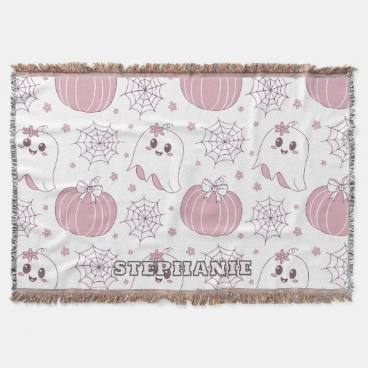 Zachte Goth Pastel Halloween Patroon Deken (Voorkant)