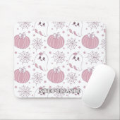 Zachte Goth Pastel Halloween Patroon Muismat (Met muis)