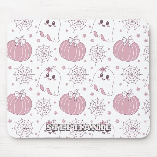 Zachte Goth Pastel Halloween Patroon Muismat (Voorkant)