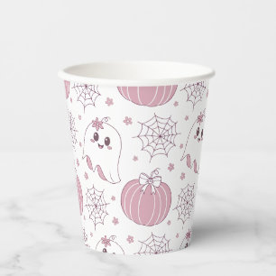 Zachte Goth Pastel Halloween Patroon Papieren Bekers