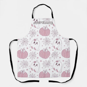 Zachte Goth Pastel Halloween Patroon Schort