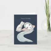 Zachte Gothic Witchy Birthday Long Hair Girl en ee Kaart (Voorkant)