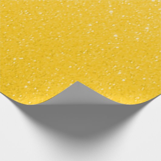 Zachte gouden gele glitter afdrukken cadeaupapier (Hoek)