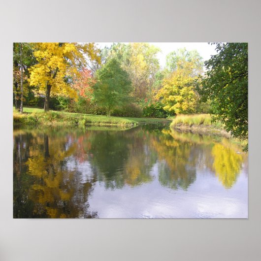 "ZACHTE GOUDEN REFLECTIES/SPiegelglad OPPERVLAK VA Poster (Voorkant)
