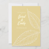 Zachte Gouden Trouwkaart met Platte Groet Bedankkaart (Voorkant)