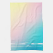 Zachte gradiënt iriserende achtergrond witte strep theedoek (Verticaal)