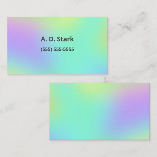 Zachte gradiënt, kleurrijke Visitekaartjes (Voorkant / Achterkant)