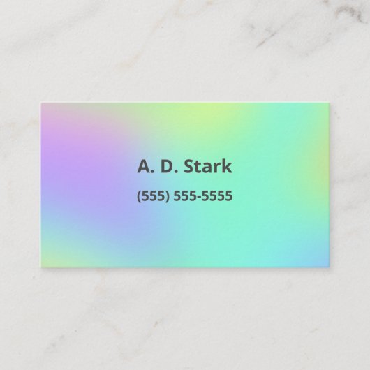 Zachte gradiënt, kleurrijke Visitekaartjes (Voorkant)