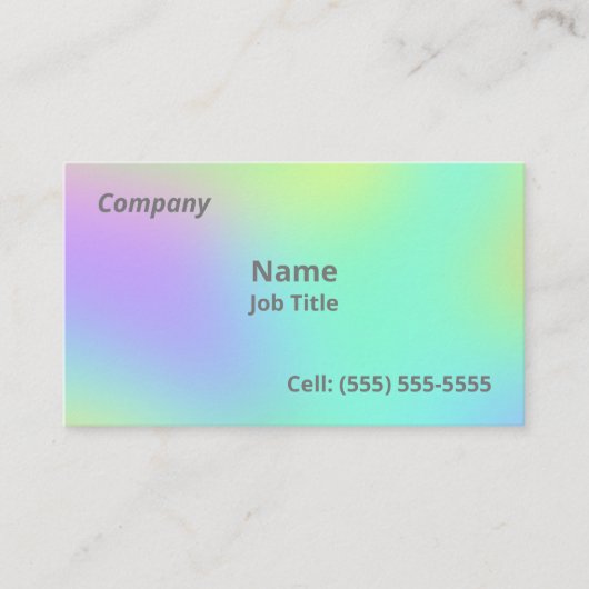 Zachte gradiënt, kleurrijke Visitekaartjes (Voorkant)
