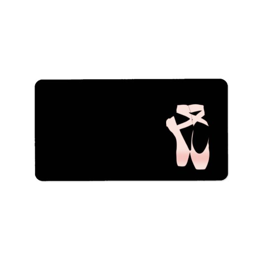 Zachte gradiënt roze balletschoenen etiket (Voorkant)