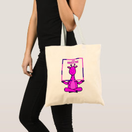 Zachte Grappige Giraffe Meditatie Yoga Boodschappe Tote Bag